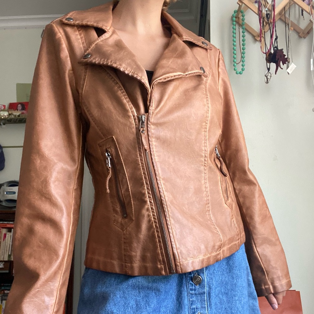 Faux leather jacket